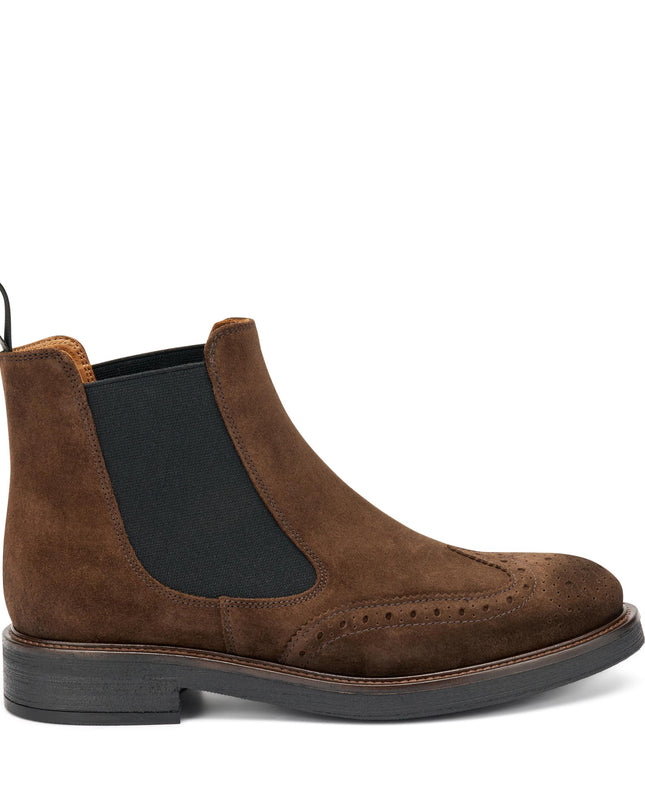 Stivaletti Frau Chelsea Oxford Donna in Camoscio Cacao 96A6 WAXY CACAO Frau 