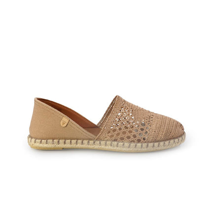 Verbenas Espadrillas Bassa da Donna in Tessuto Beige - MARIO SPATARELLA