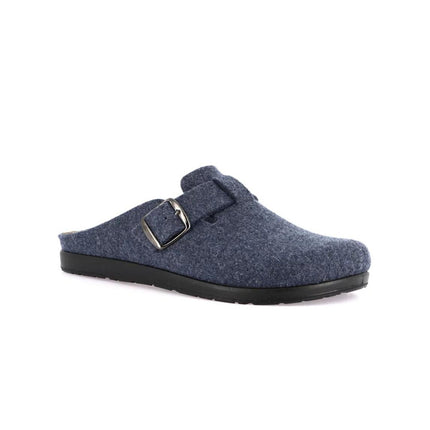 Grunland Pantofole Ciabatte Uomo in Feltro di Lana Blu - MARIO SPATARELLA