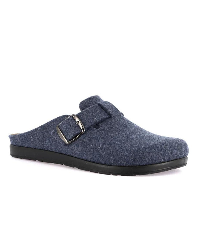 Grunland Pantofole Ciabatte Uomo in Feltro di Lana Blu - MARIO SPATARELLA