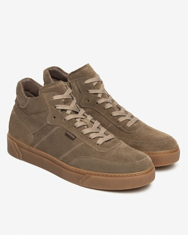 Nero Giardini Sneakers Alta Uomo in Camoscio Fango I500960U FANGO 311 Nero Giardini 