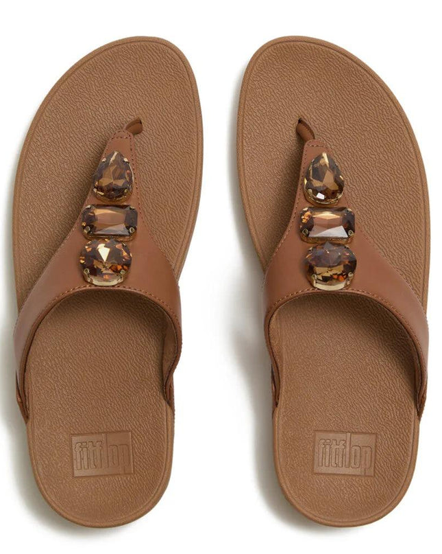 FitFlop Sandali Donna Infradito Cuoio con Strass - MARIO SPATARELLA