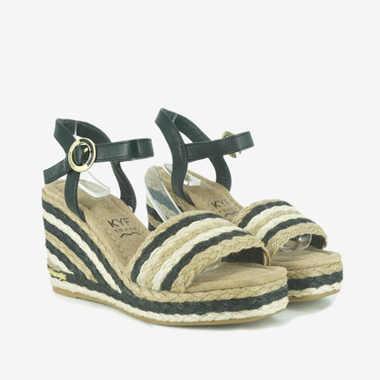 Sandali Donna Zeppa Corda CHOIMBRA FLAG BLACK Wrangler 