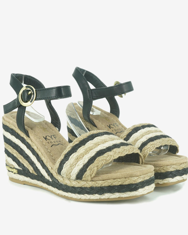 Sandali Donna Zeppa Corda CHOIMBRA FLAG BLACK Wrangler 
