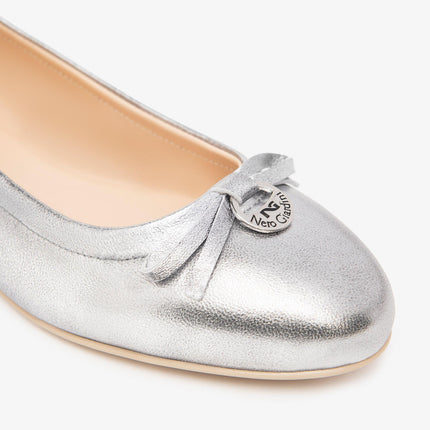 Nero Giardini Ballerina Pelle Acciaio Silver E410000D ACCIAO 115 Nero Giardini 