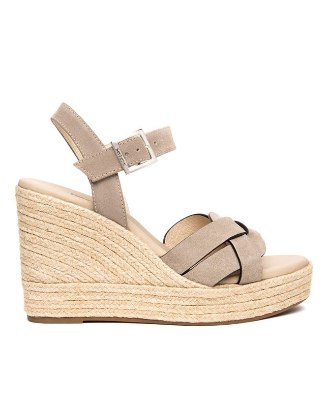 NeroGiardini Sandali Donna con Zeppa Corda in Camoscio Creta - MARIO SPATARELLA