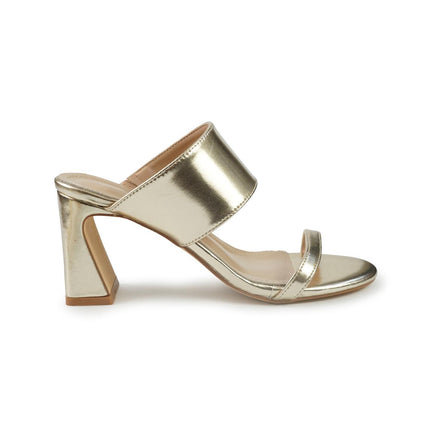 Francesco Milano Sandali Donna con Tacco in Pelle Laminata Platino G41-01N GOLD Francesco Milano 