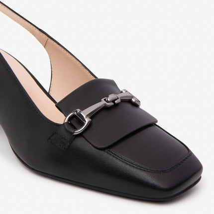 Nero Giardini Chanel con Tacco in Pelle Nera E512320D NERO 100 Nero Giardini 