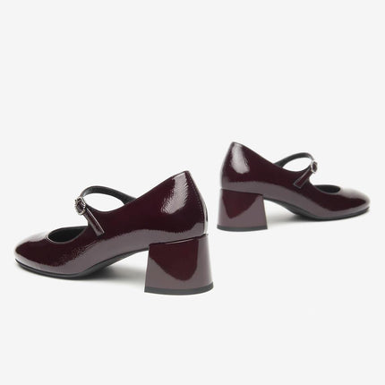 Nero Giardini Decollete con Cinturino in Pelle Vernice Bordo - MARIO SPATARELLA