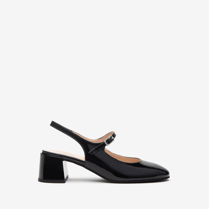 Nero Giardini Chanel Sling Back in Vernice Nera - MARIO SPATARELLA