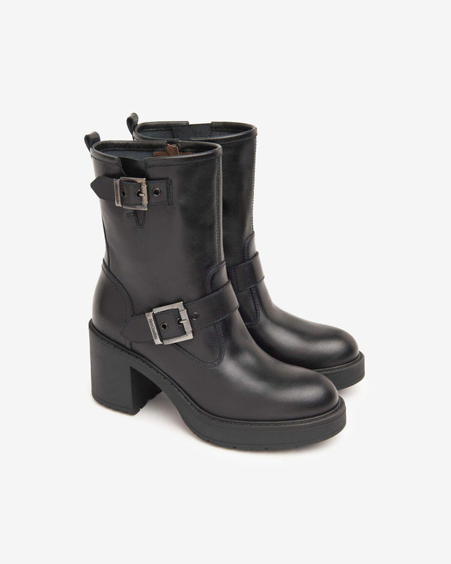 Stivaletti Donna Tacco Pelle Nero I411994D NERO 100 Nero Giardini 