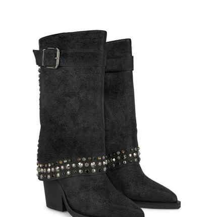 Texano Camperos Camoscio Nero - MARIO SPATARELLA