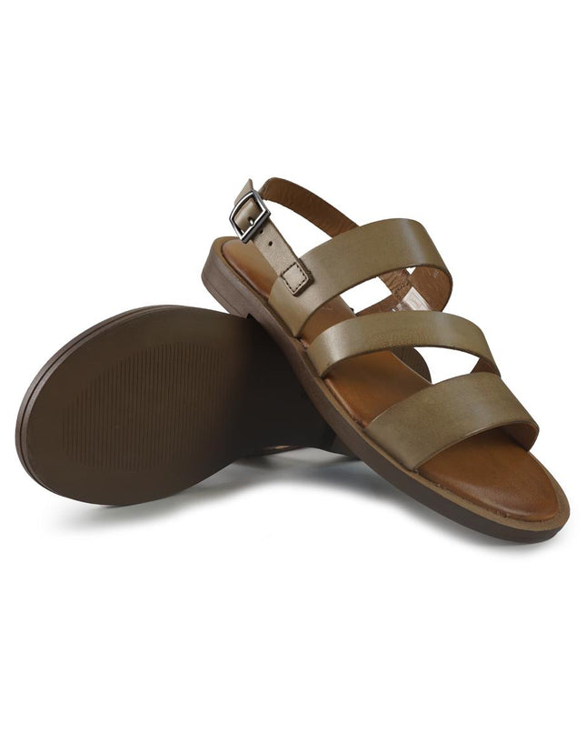 Vueva Sandali Flat Donna in Pelle Taupe WD425R03 TAUPE Vueva 