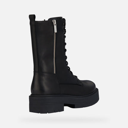 Anfibi Donna Pelle Nero D36VDJ SPHERICA BLACK Geox 