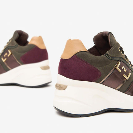 Sneakers Donna Zeppa Multicolor Bordo I411494D BORDO 613 Nero Giardini 