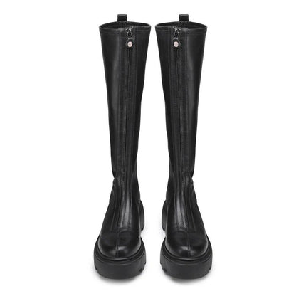 Cult Stivali con Zeppa in Pelle Nero CLW3555 NEW ROCK BLACK Cult 