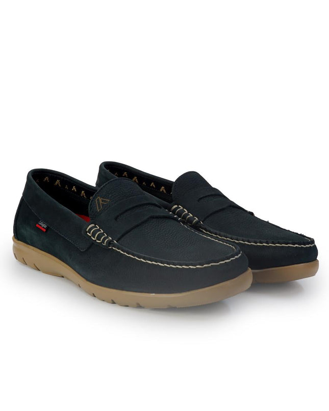 Callaghan Mocassini Uomo in Pelle Nabuk Blu 18004 TENGER AZUL Callaghan 