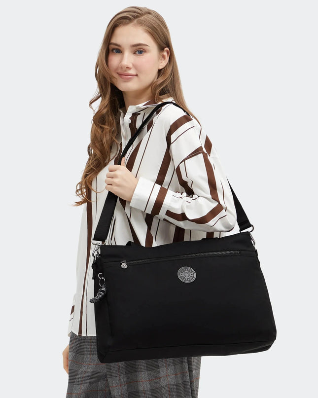 Borsa Lavoro Kipling Lapdop 15 Pollici con Tracolla in Tessuto Nero ELYSIA WORK BE INFINITE BLACK Kipling 