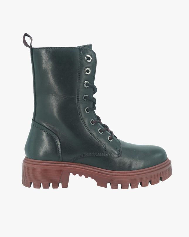 Anfibi Donna in Pelle Nera SEATTLE LACE HI BLACK / BRICK Wrangler 