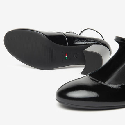 Nero Giardini Mary Jane con Doppio Cinturino in Vernice Nero - MARIO SPATARELLA