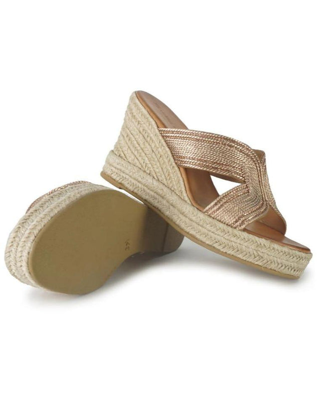 Sandali Donna Zeppa Corda 530 BALI PINK GOLD Tsakiris Mallas 