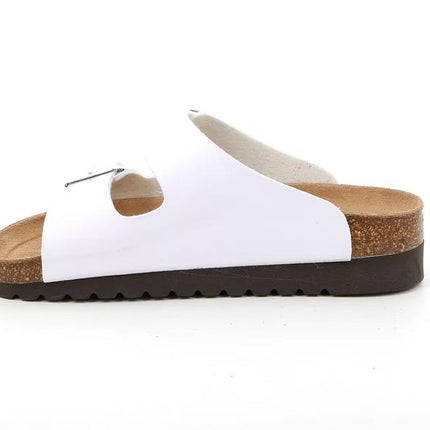 Ciabatta Sughero Doppia Fibbia CB2445 HOLA BIANCO Grunland 