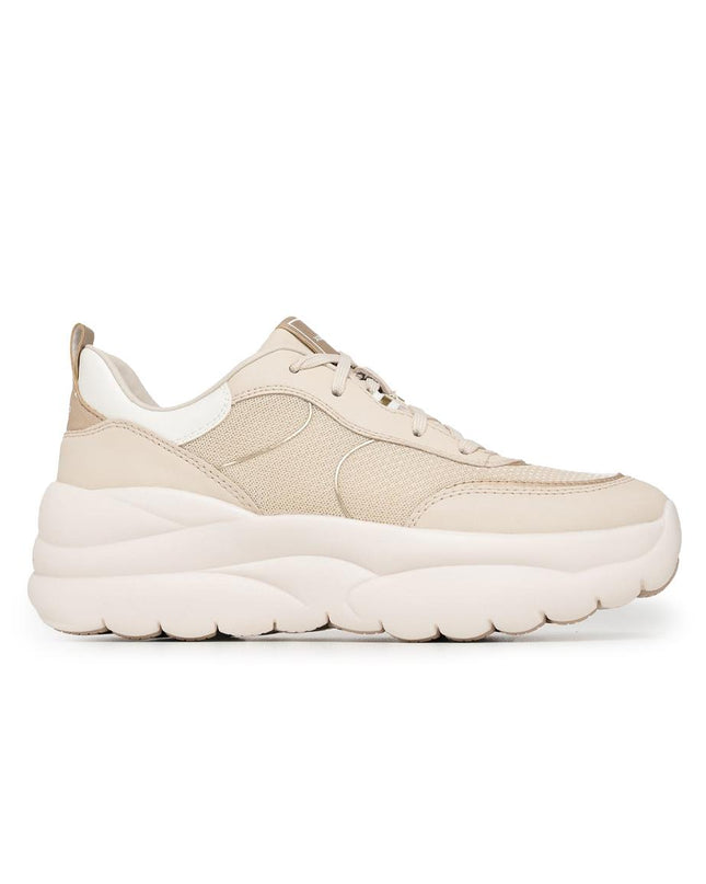 Geox Sneakers Donna Xtors con Zeppa in Tessuto Beige D651FB XTORS PAPYRUS GOLD Geox 