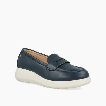 Impronte Mocassini con Zeppa in Pelle Blu MOKA NAVY Impronte 