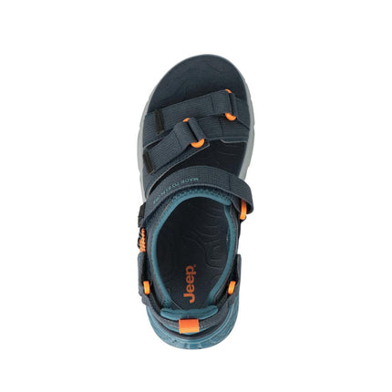Jeep Sandali Uomo con Doppio Velcro in Tessuto Blu GROOVE SANDAL NAVY Jeep Footwear 