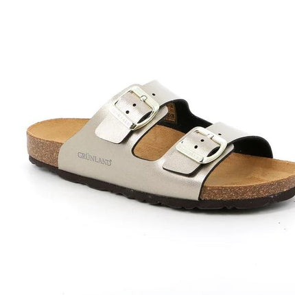 Ciabatta Sughero Doppia Fibbia CB2425 SARA CHAMPAGNE Grunland 