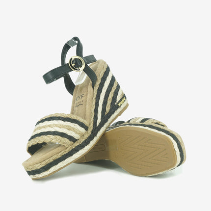 Sandali Donna Zeppa Corda CHOIMBRA FLAG BLACK Wrangler 