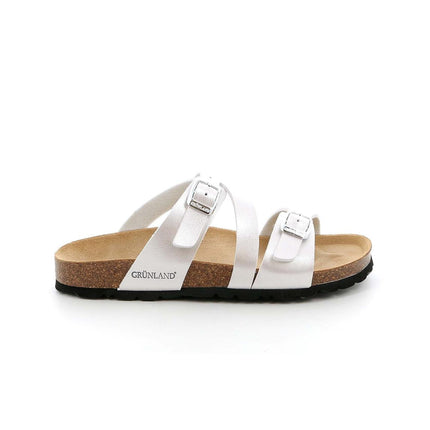 Grunland Sandali Donna Plantare Sughero Doppia Fibbia Perla CB2642 SARA PERLA Grunland 