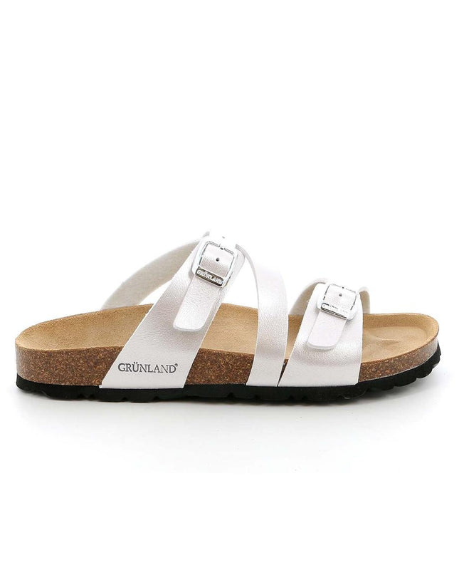 Grunland Sandali Donna Plantare Sughero Doppia Fibbia Perla CB2642 SARA PERLA Grunland 