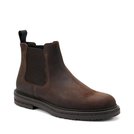 Frau Stivaletti Chelsea Uomo in Camoscio Marrone 74A4 RUSTIC BROWN Frau 