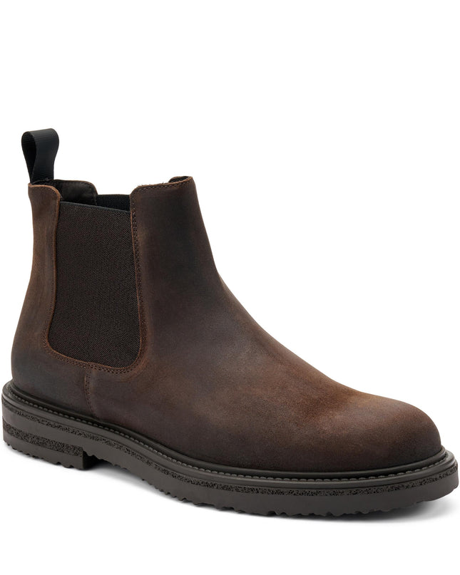Frau Stivaletti Chelsea Uomo in Camoscio Marrone 74A4 RUSTIC BROWN Frau 