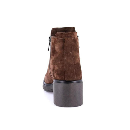 Grunland Stivaletti Donna Tacco Medio in Camoscio Marrone - MARIO SPATARELLA