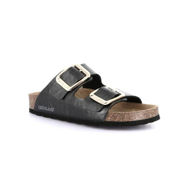Grunland Sandali Donna Plantare Sughero Doppia Fibbia in Tessuto Nero CB1802 ENNY NERO Grunland 