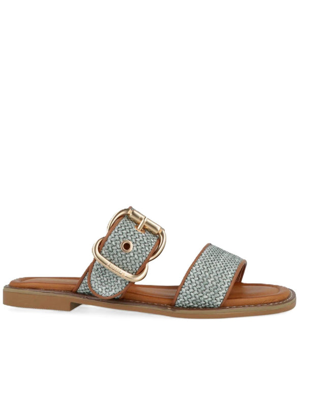 Jeep Sandalo Flat Donna in Tessuto Avio Jeans - MARIO SPATARELLA