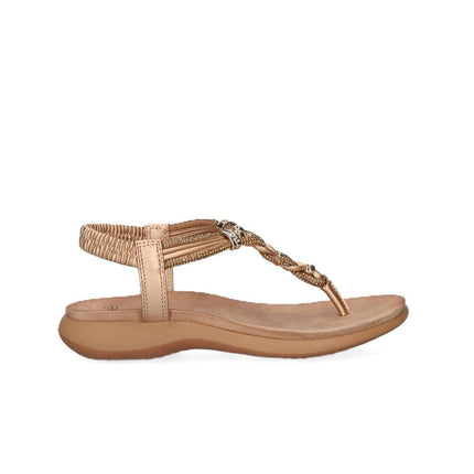 Exe Sandalo Confort Infradito Basso Donna Champagne - MARIO SPATARELLA