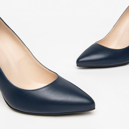 Nero Giardini Decollete Tacco Spillo in Pelle Blu - MARIO SPATARELLA