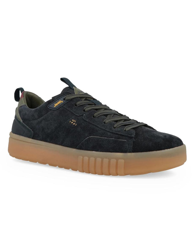 Jeep Sneakers Uomo Bassa in Camoscio Blu Navy ROCKS SUEDE NAVY Jeep Footwear 