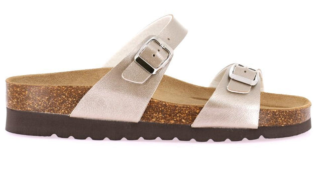 Ciabatta Sughero Doppia Fibbia CB2434 HOLA PLATINO Grunland 