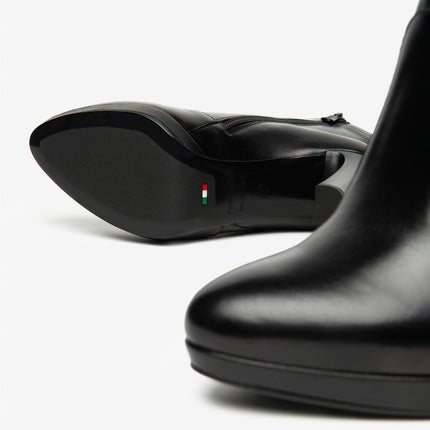 Nero Giardini Stivaletti Donna Tacco Alto e Plateau in Pelle Nero - MARIO SPATARELLA