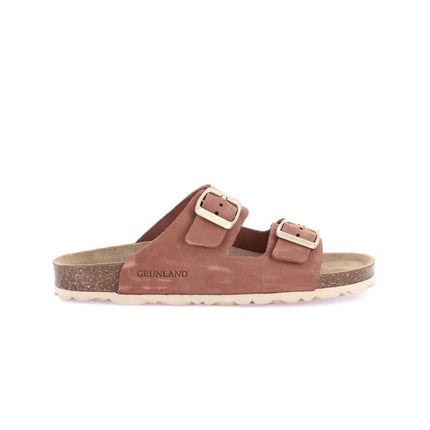 Grunland Sandali Donna Plantare Sughero Doppia Fibbia in Camoscio Rosa CB0003 SARA ROSA ANTICO Grunland 