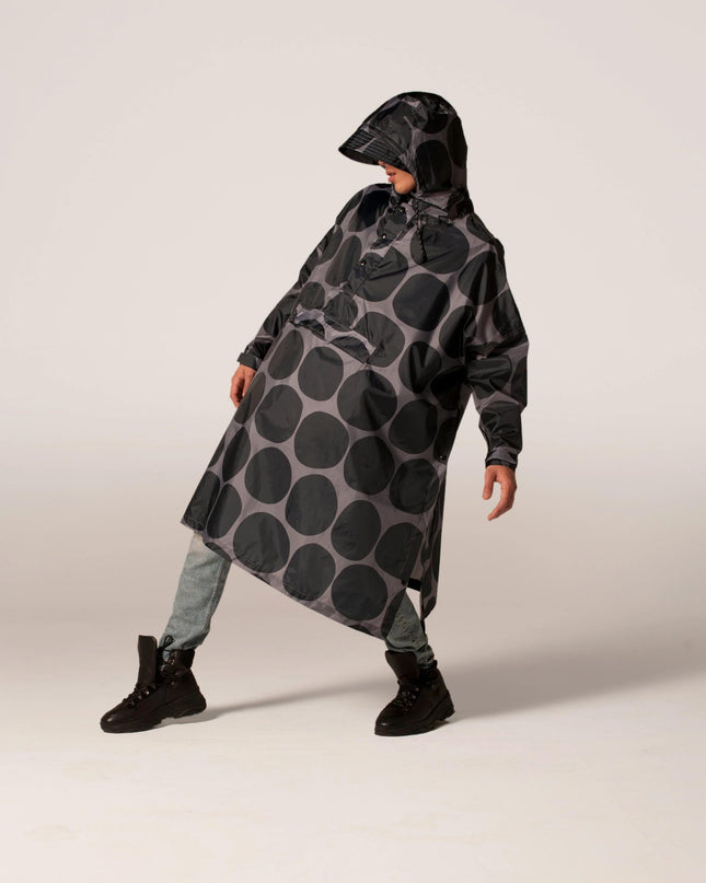 RAINKISS RAIN PONCHOBLACK POLKA