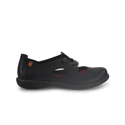 Jungla Ballerina Donna con Lacci in Pelle Nera 8154 BLACK Jungla 