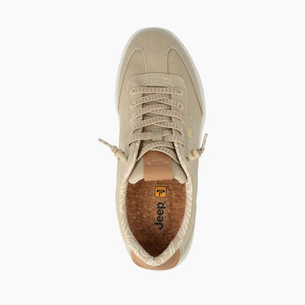 Jeep Sneakers Bassa da Uomo in Tessuto Canvas Beige - MARIO SPATARELLA
