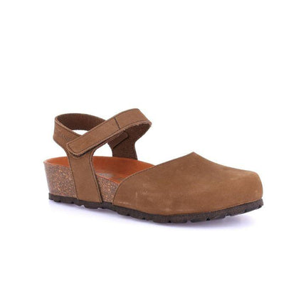 Grunland Sandali Chiusi con Plantare Sughero Bio Donna in Nabuk Marrone SB2412 LEFT MARRONE Grunland 