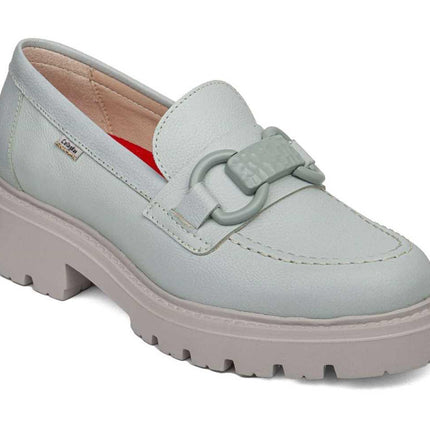 Mocassini Donna Pelle Verde 32908 ISASA AQUA Callaghan 