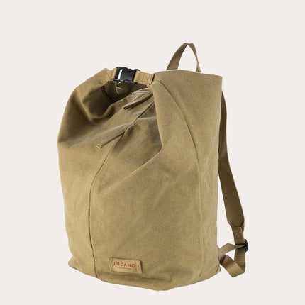 Zaino Sacca Unisex in Canvas Beige - MARIO SPATARELLA